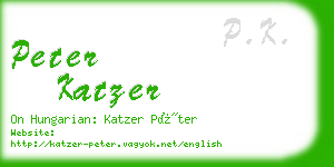 peter katzer business card